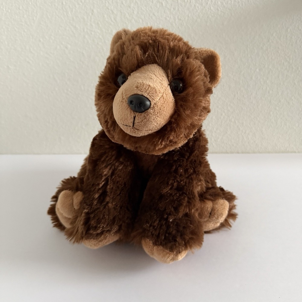 Wild Republic Brown Grizzly Bear Sitting Plush Stuffed Animal Toy 12" - Picture 3 of 10